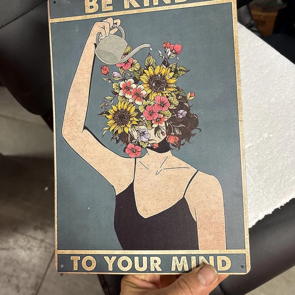 2D Fmcmly Be Kind to Your Mind Signs Wall Art Encouragement Gifts Home Decor
